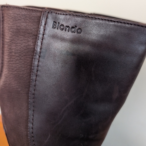 Blondo AquaProtect Waterproof Shearling Tall Boots Brown Leather Size 7 - Picture 2 of 9